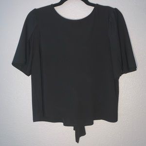 Brand New Black Kensie bow in back blouse- M